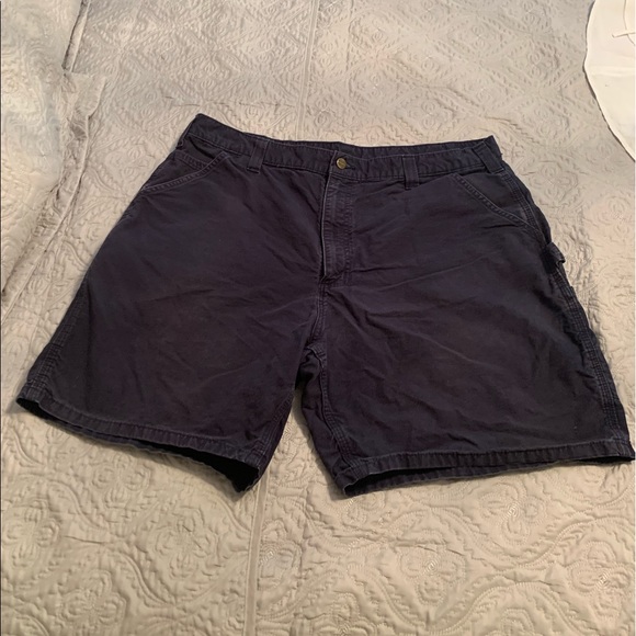 Carhartt Navy Cargo Shorts - Picture 1 of 3